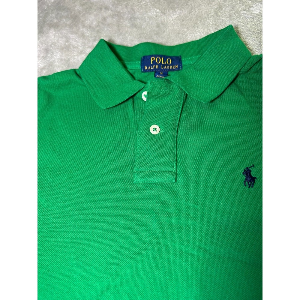 Polo Ralph Lauren Polo Shirt Boys Green Classic Fit Cotton Medium 10-12 - Picture 6 of 9